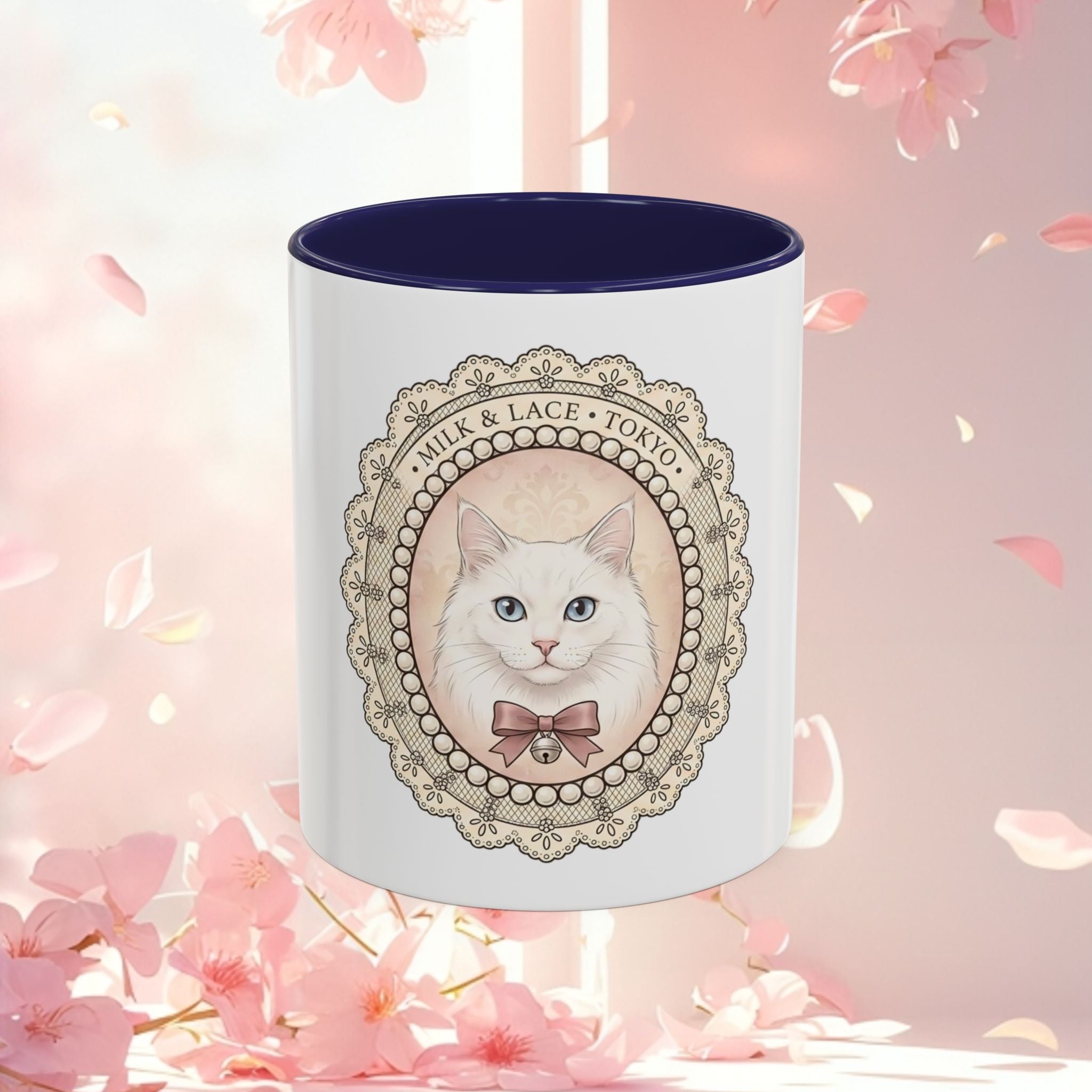 Vintage Charming Cat Accent Coffee Mug — Retro Cat Lover Gift (11/15 oz)