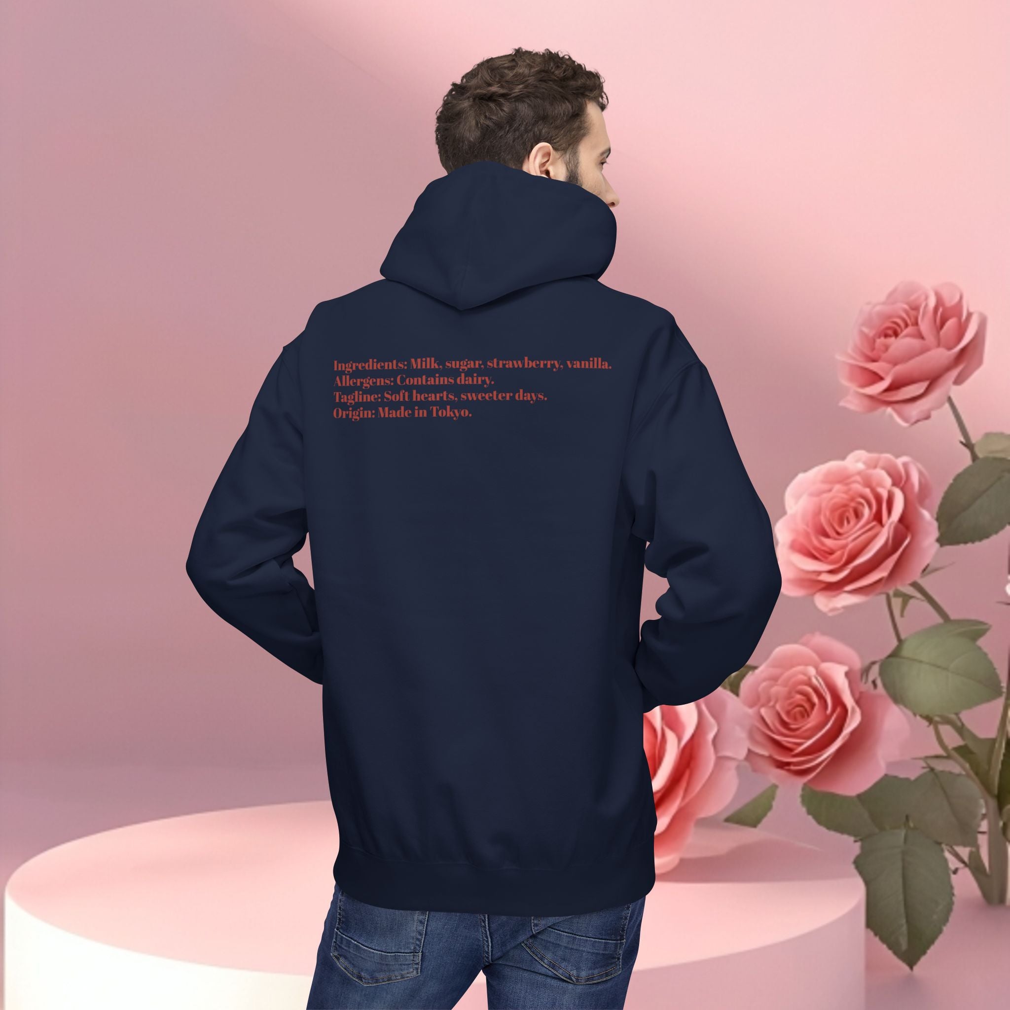 Strawberry Milk Label Hoodie — Vintage Farmhouse Graphic Sweatshirt