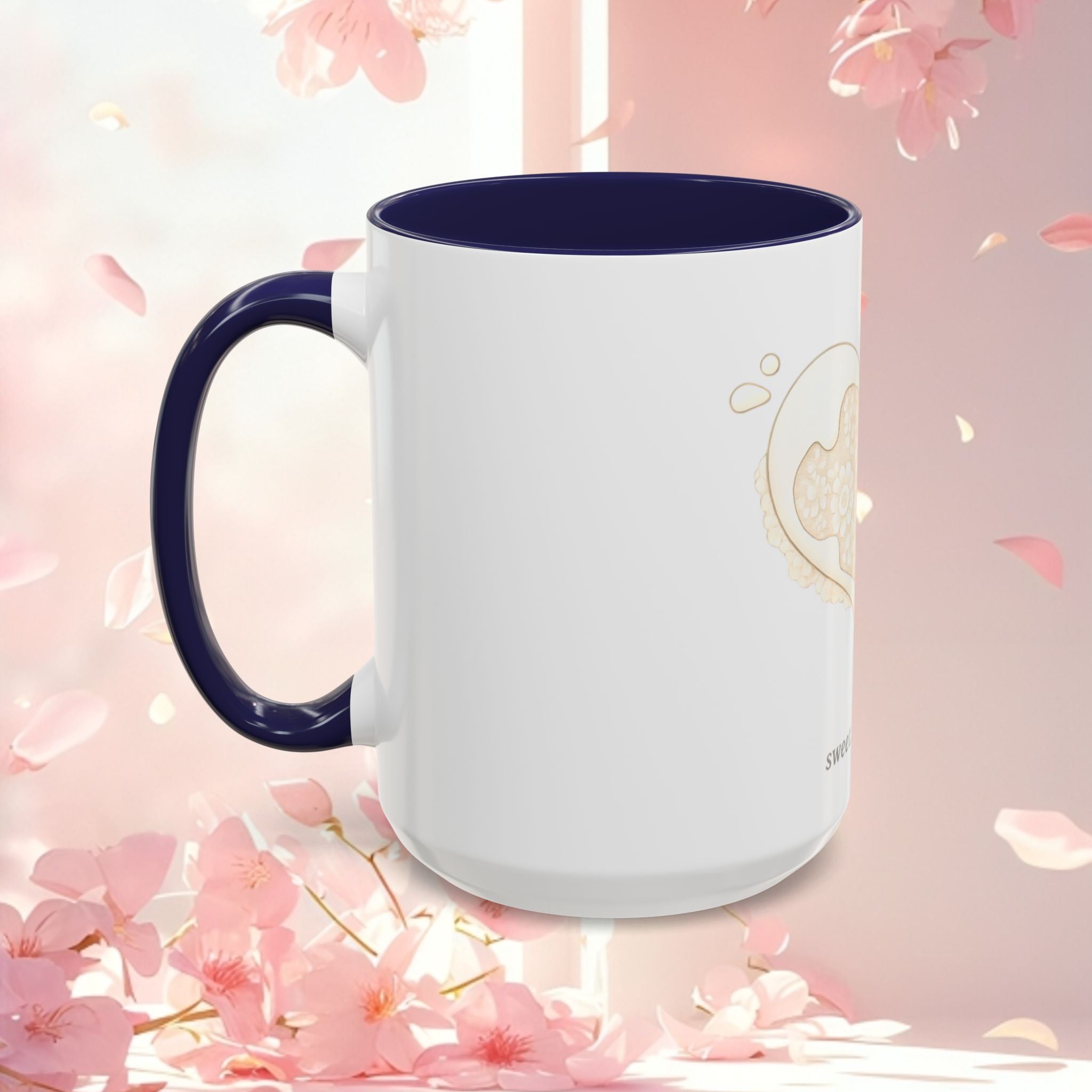 Playful Dessert Illustration Accent Coffee Mug — 11/15oz