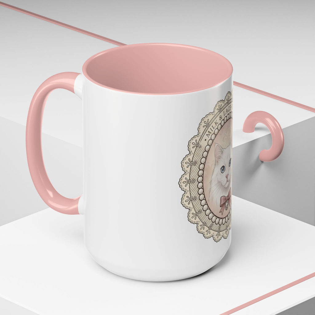 Vintage Charming Cat Accent Coffee Mug — Retro Cat Lover Gift (11/15 oz)