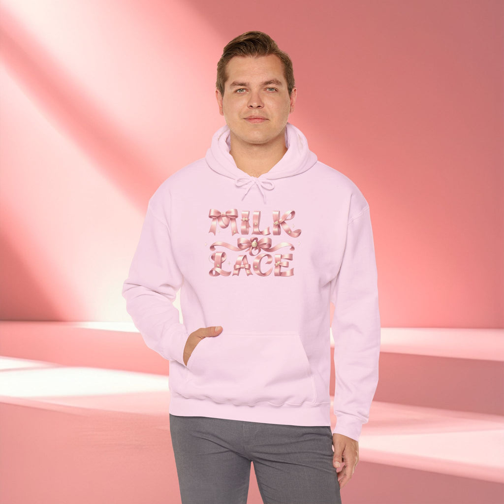 Floral Feminine Typography Hoodie — Feminine Floral Script Hooded Sweatshirt