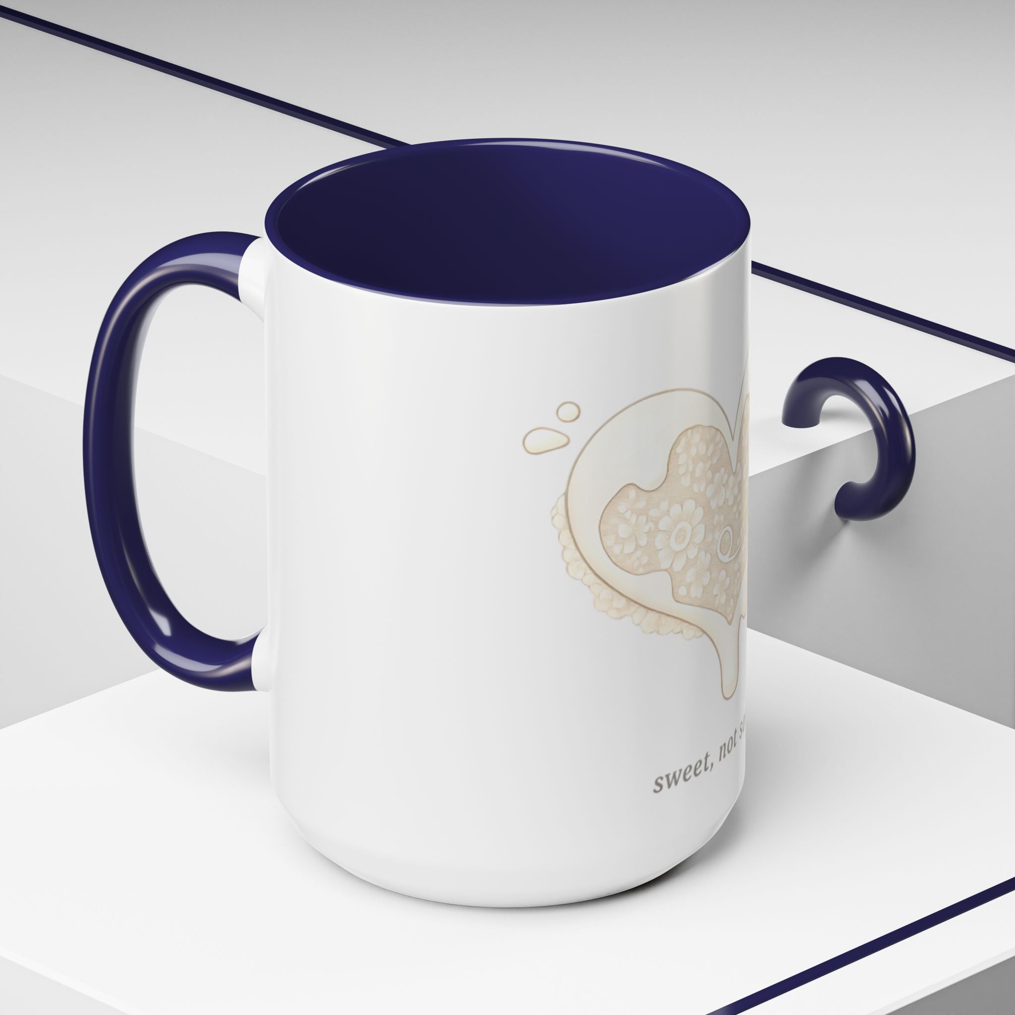Playful Dessert Illustration Accent Coffee Mug — 11/15oz
