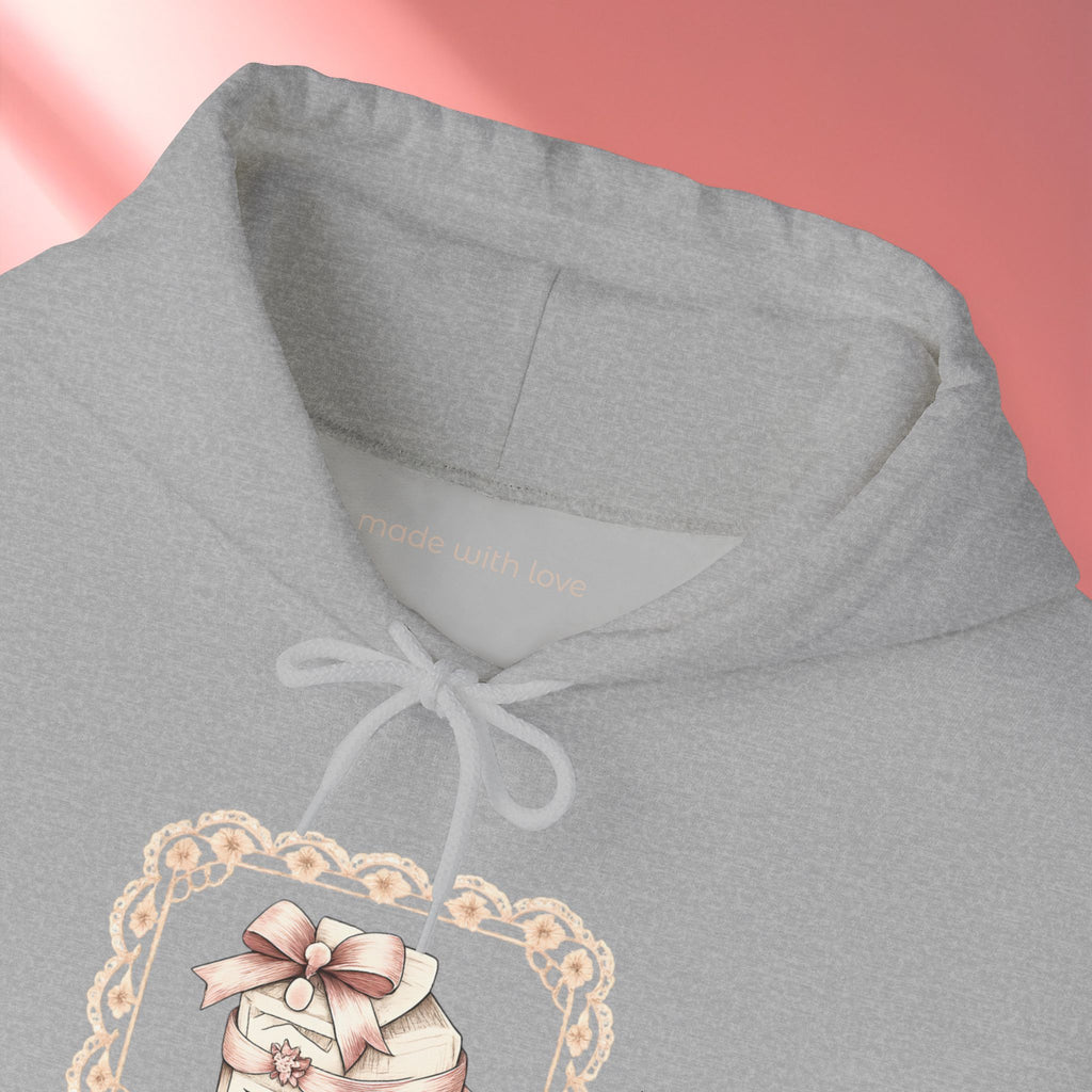 Pink Vintage Feminine Hoodie — Retro Feminine Pink Sweatshirt