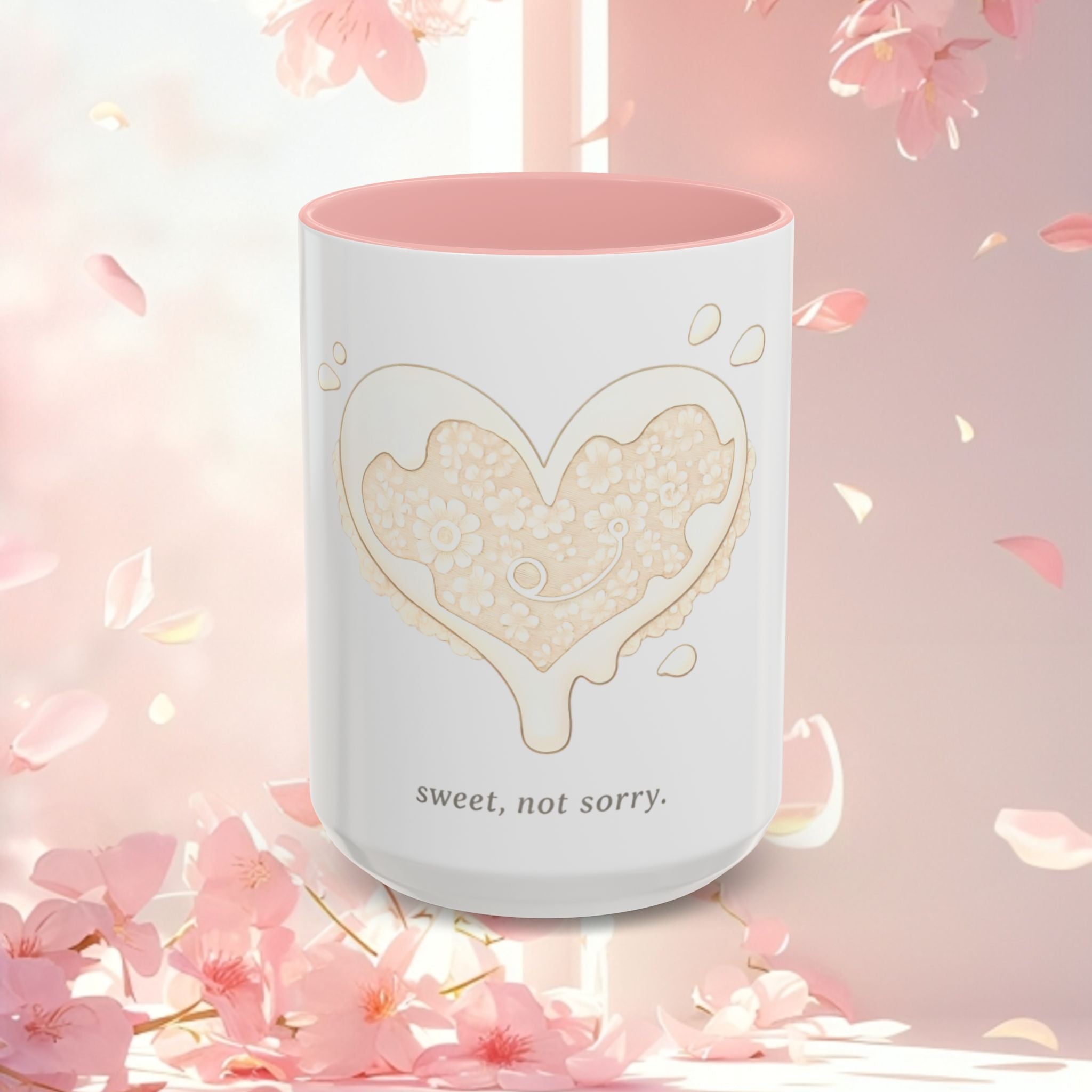 Playful Dessert Illustration Accent Coffee Mug — 11/15oz
