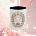 Vintage Charming Cat Accent Coffee Mug — Retro Cat Lover Gift (11/15 oz)