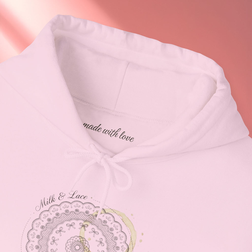 Mandala Coffee Stain Hoodie — Minimalist Boho Sweatshirt