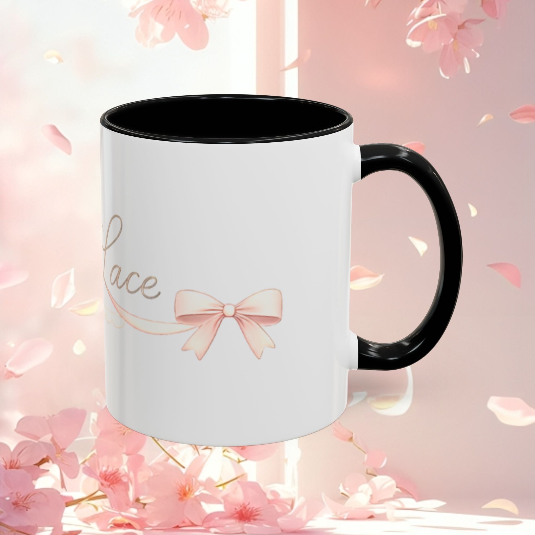 Charming Feminine Accent Coffee Mug — Soft, Elegant 11/15 oz
