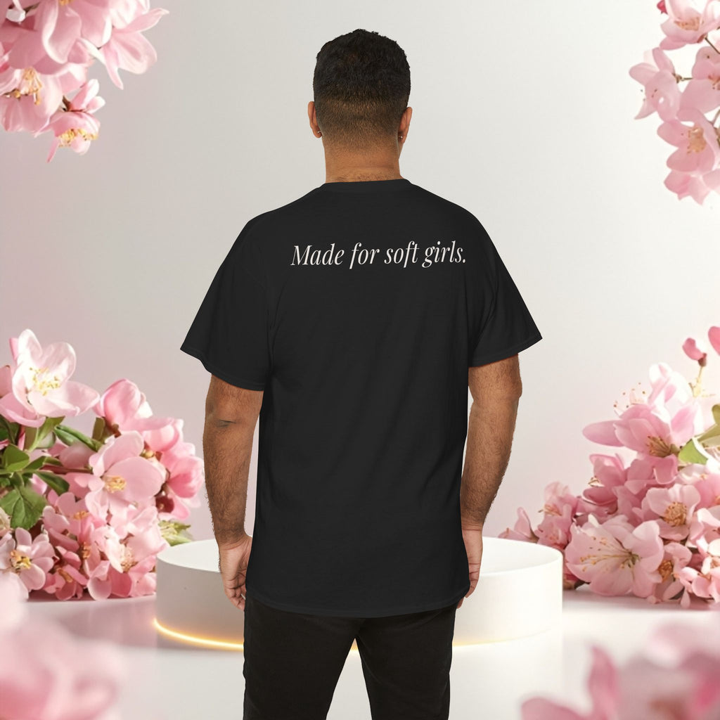 Cute Girly Cat T-Shirt — Soft Pastel Cat Graphic Tee for Cat Lovers