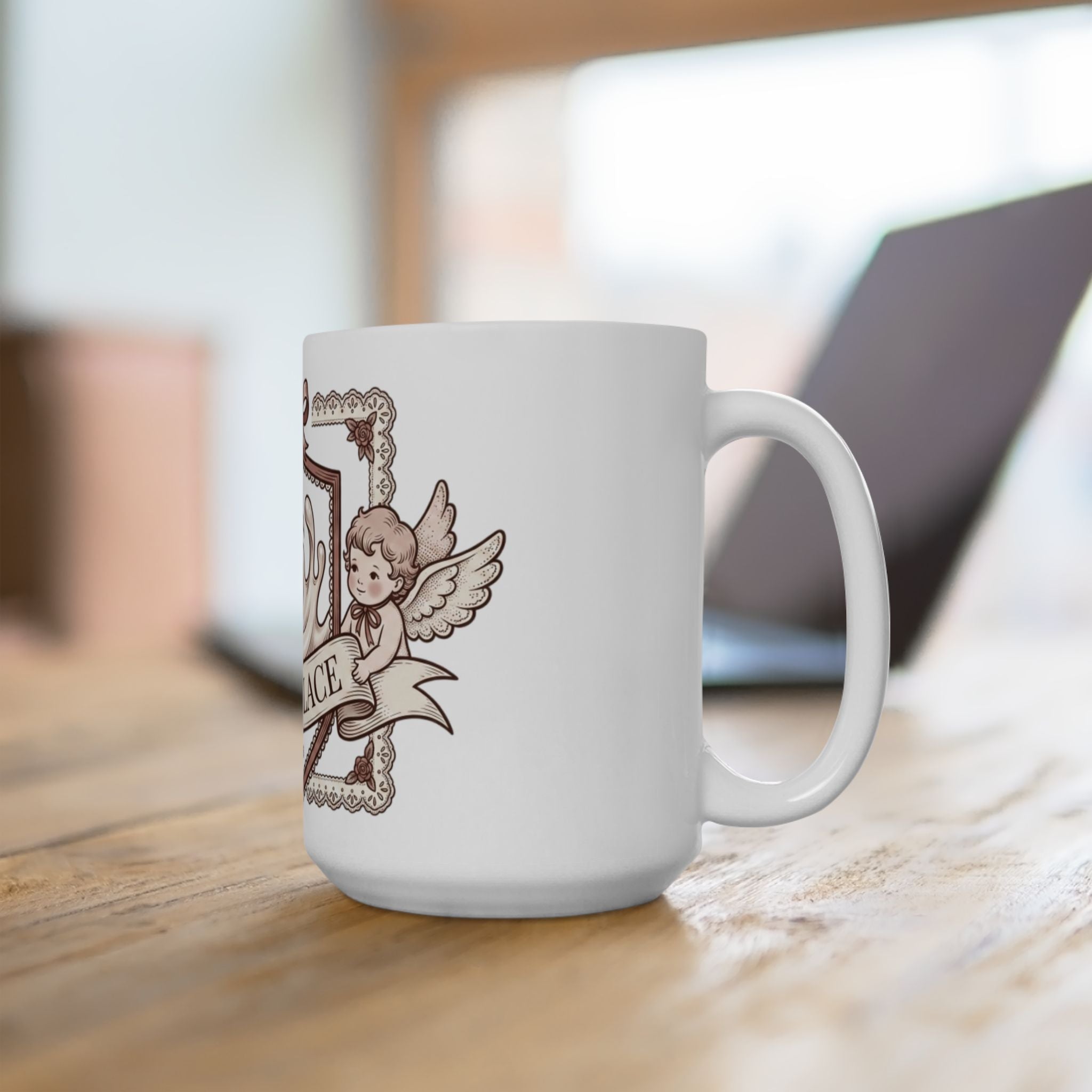 Vintage Cute Soft Ceramic Mug — Retro Cozy 11oz & 15oz Coffee Cup