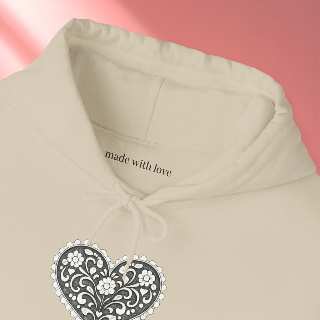 Romantic Delicate Graphic Hoodie — Floral-Inspired Cozy Sweatshirt