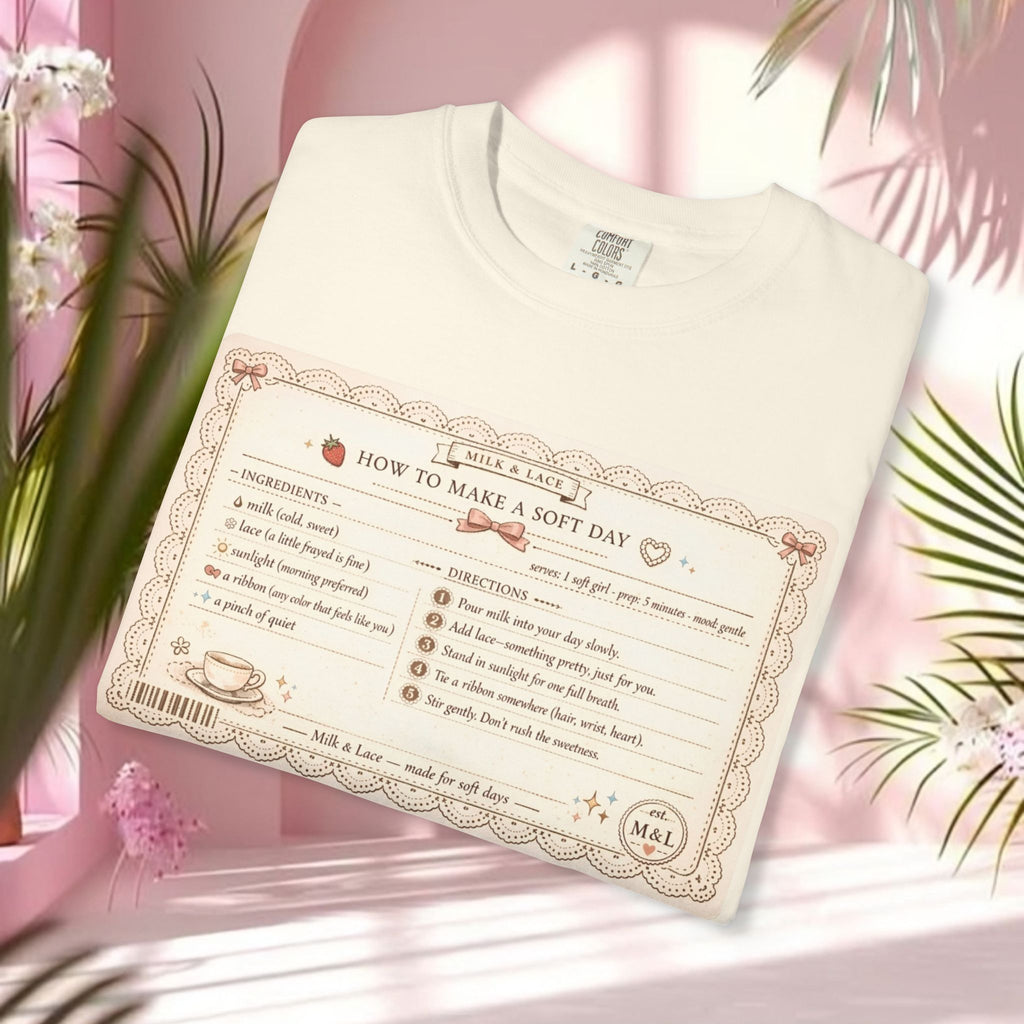 Vintage Tea-Recipe T-Shirt — "How to Make a Soft Day" Aesthetic Tee