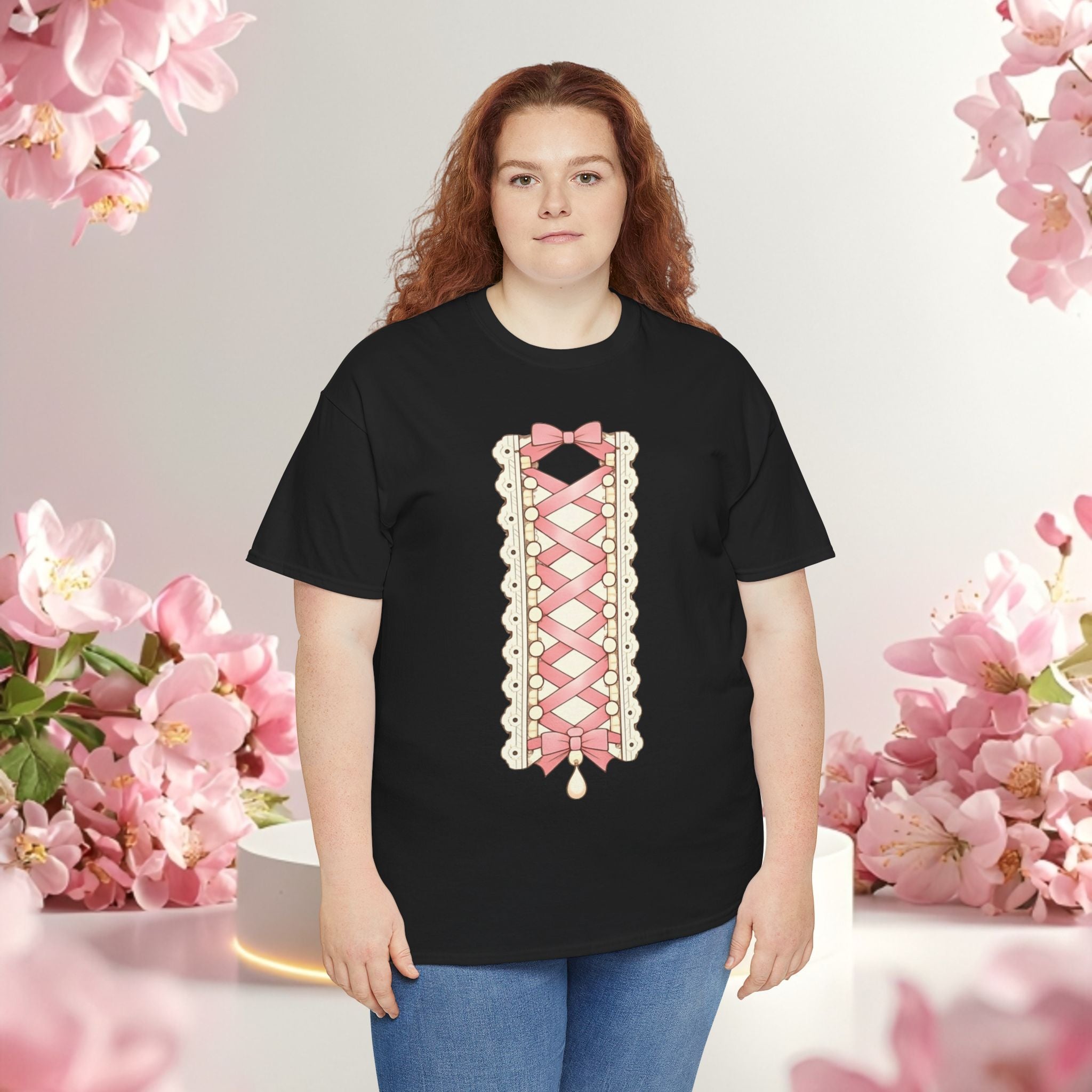Pink Corset Ribbon T-Shirt