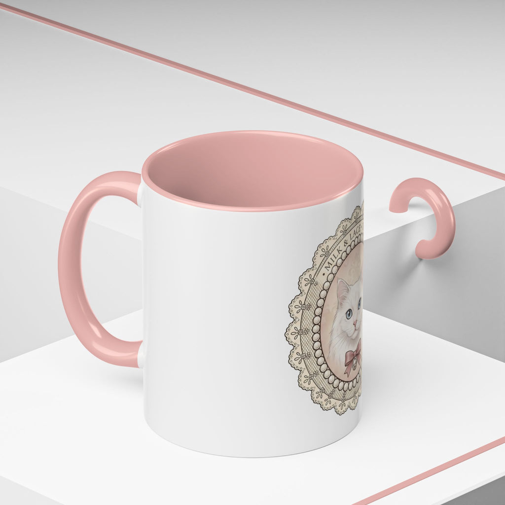 Vintage Charming Cat Accent Coffee Mug — Retro Cat Lover Gift (11/15 oz)