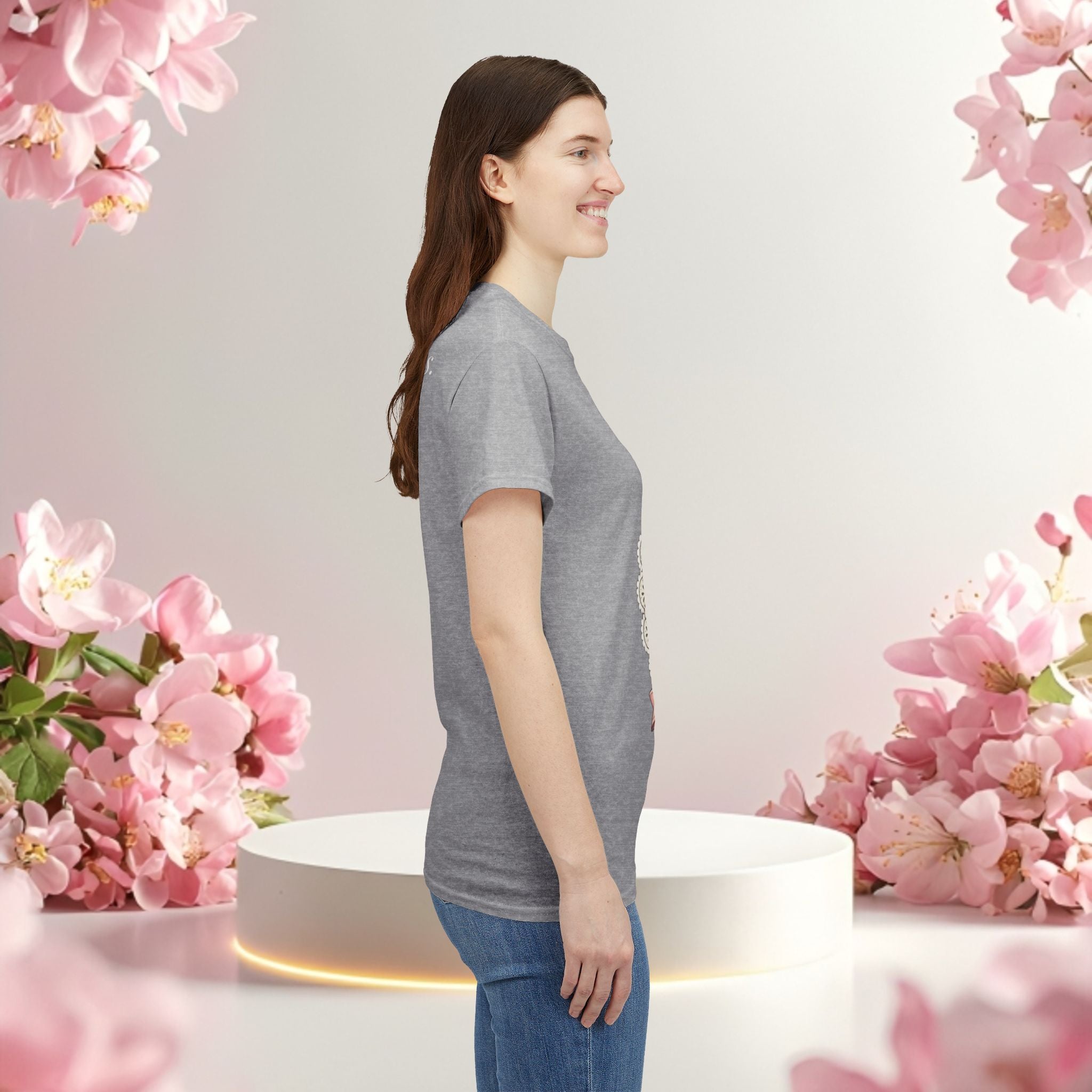 Cute Girly Cat T-Shirt — Soft Pastel Cat Graphic Tee for Cat Lovers