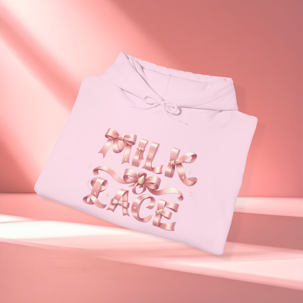 Floral Feminine Typography Hoodie — Feminine Floral Script Hooded Sweatshirt