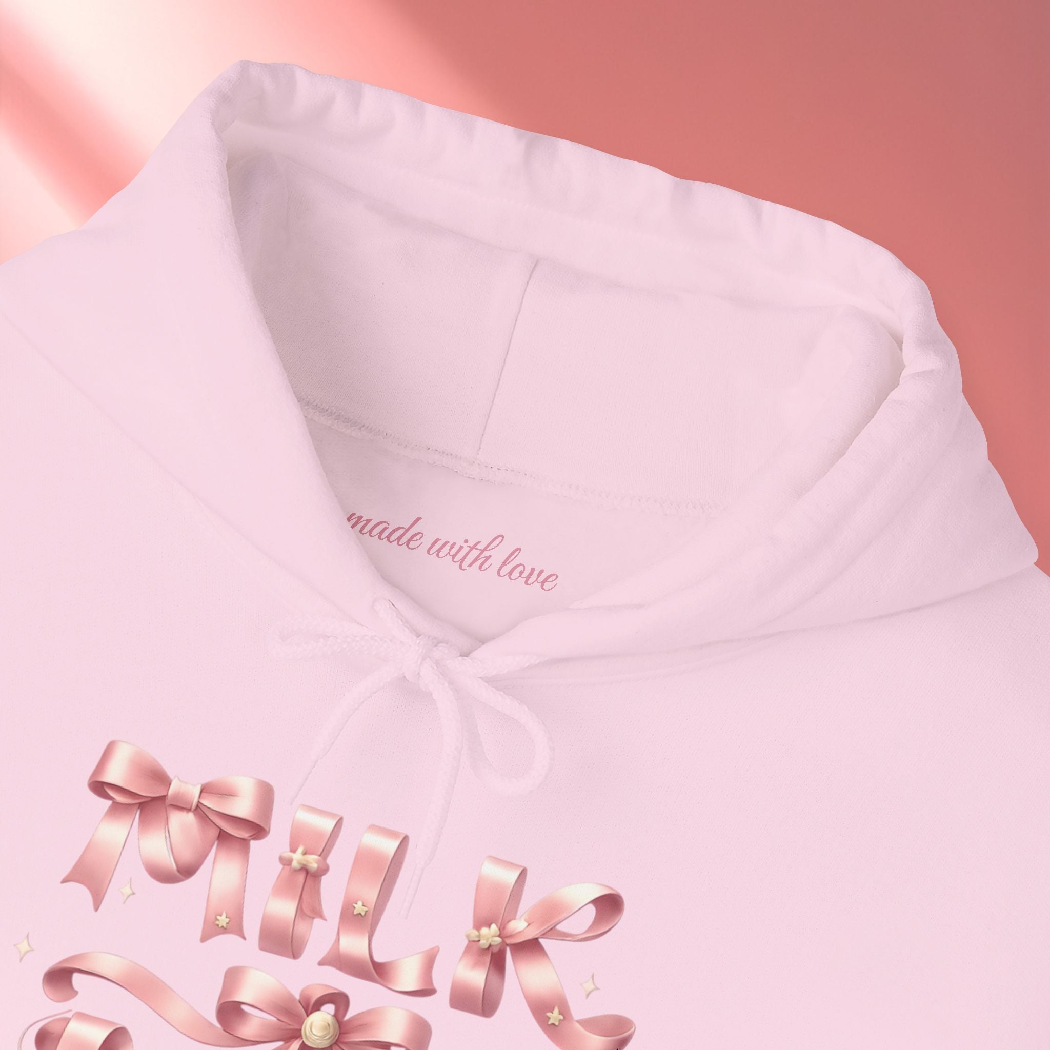 Floral Feminine Typography Hoodie — Feminine Floral Script Hooded Sweatshirt