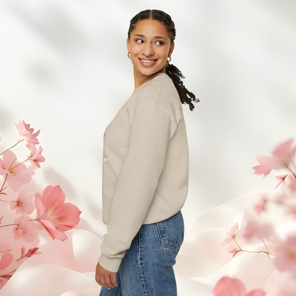 Strawberry Cream Crewneck Sweatshirt — Delicate Pastel Berry Design