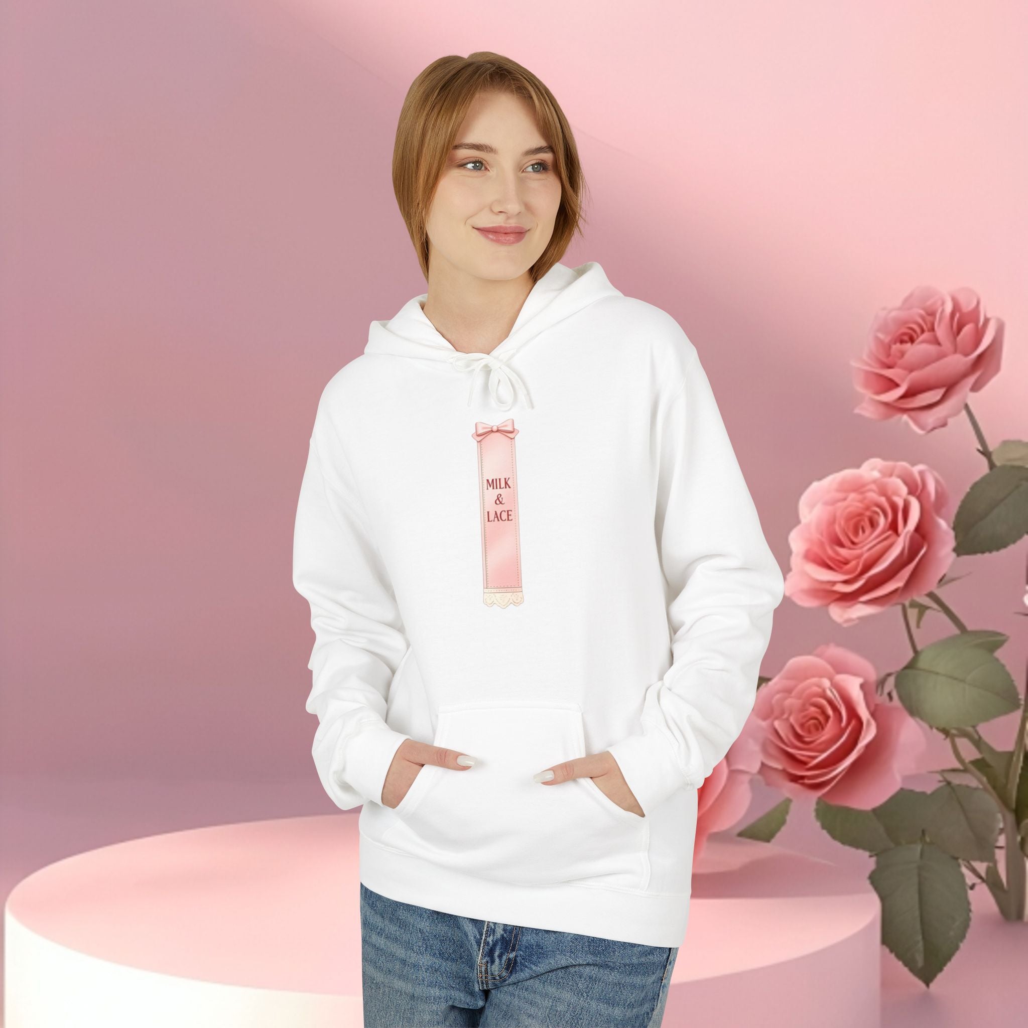 Pink Minimalist Feminine Hoodie