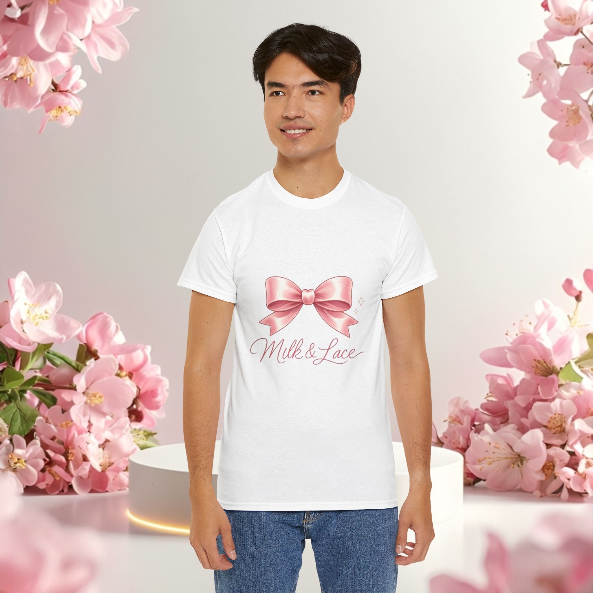 Pink Graphic Tee — Simple Minimalist Design