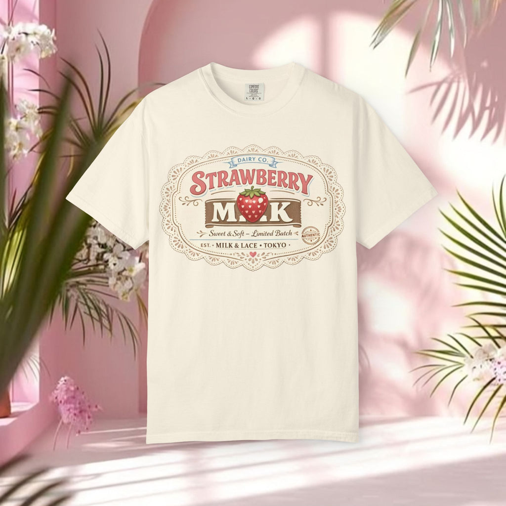 Strawberry Milk Vintage Label T-Shirt