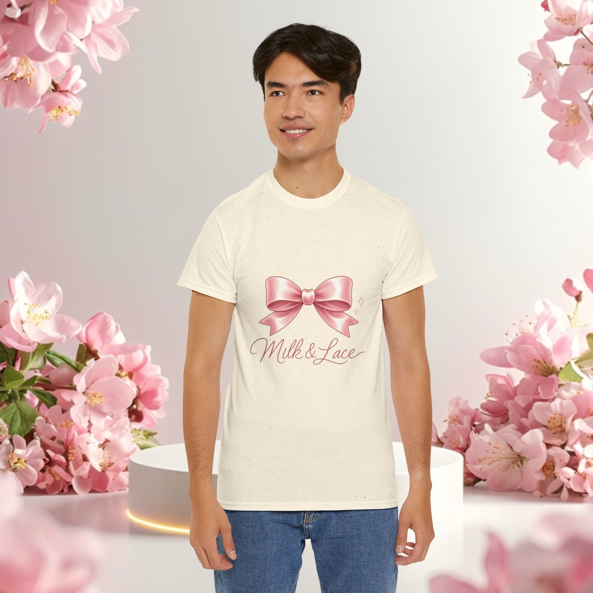 Pink Graphic Tee — Simple Minimalist Design