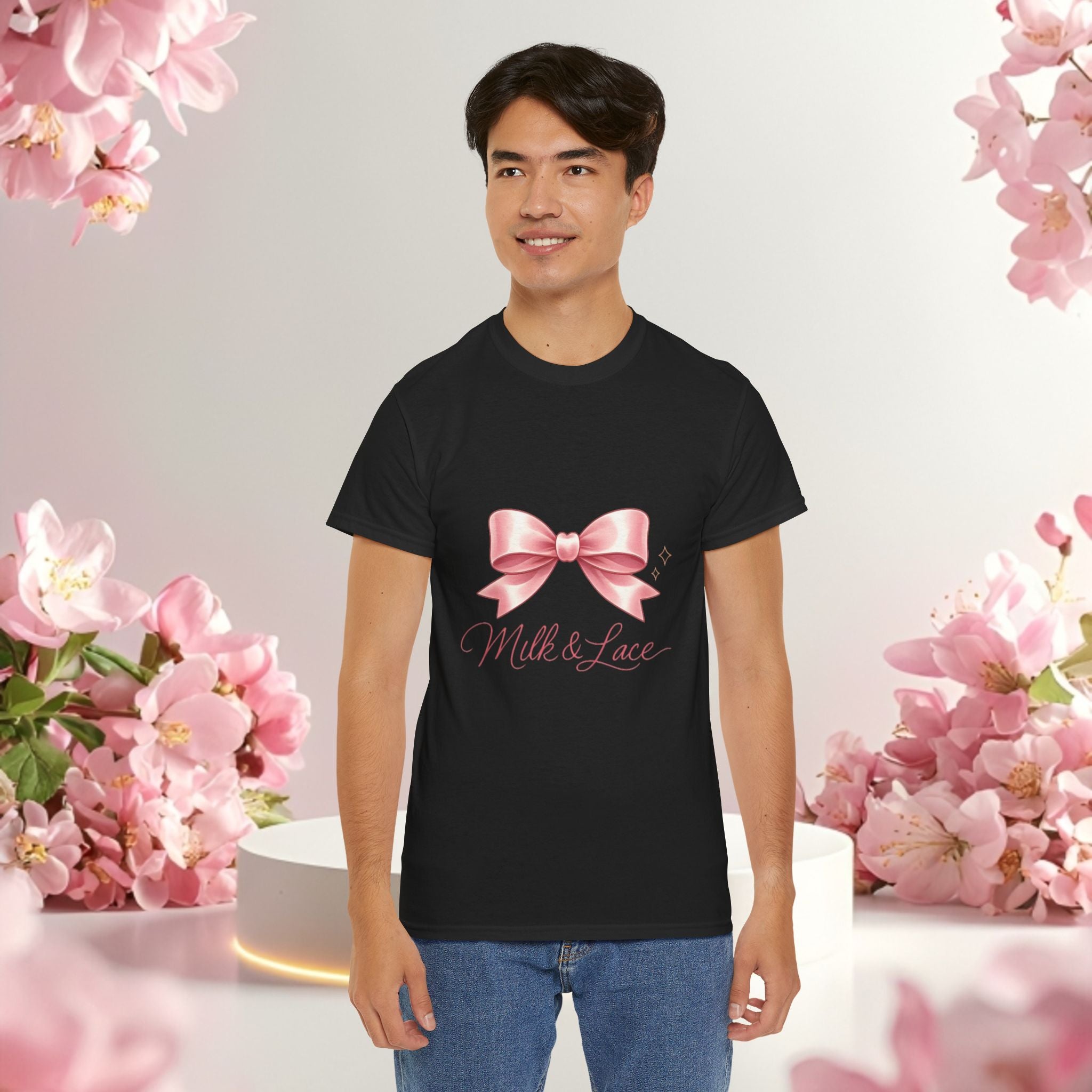 Pink Graphic Tee — Simple Minimalist Design