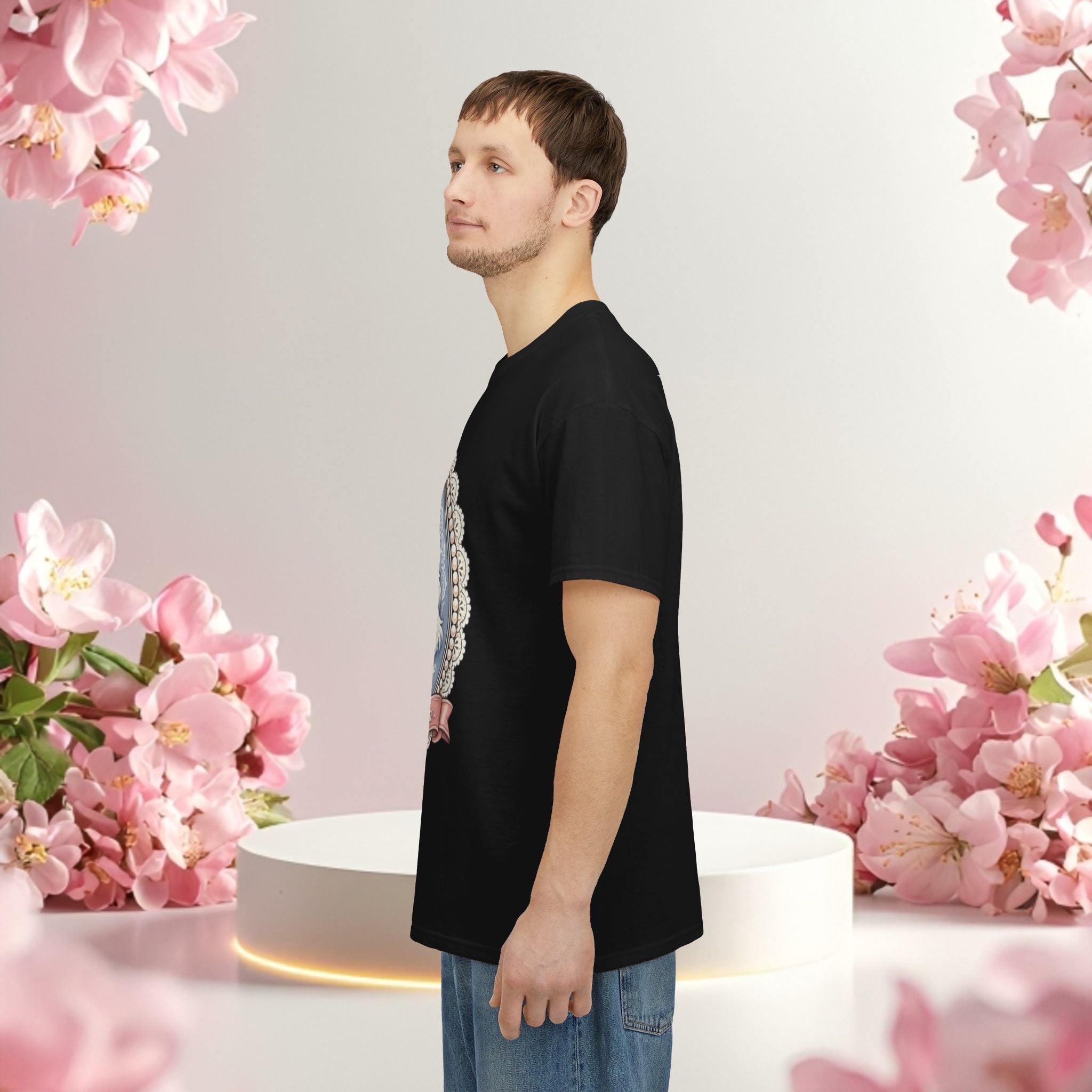 Cute Girly Cat T-Shirt — Soft Pastel Cat Graphic Tee for Cat Lovers