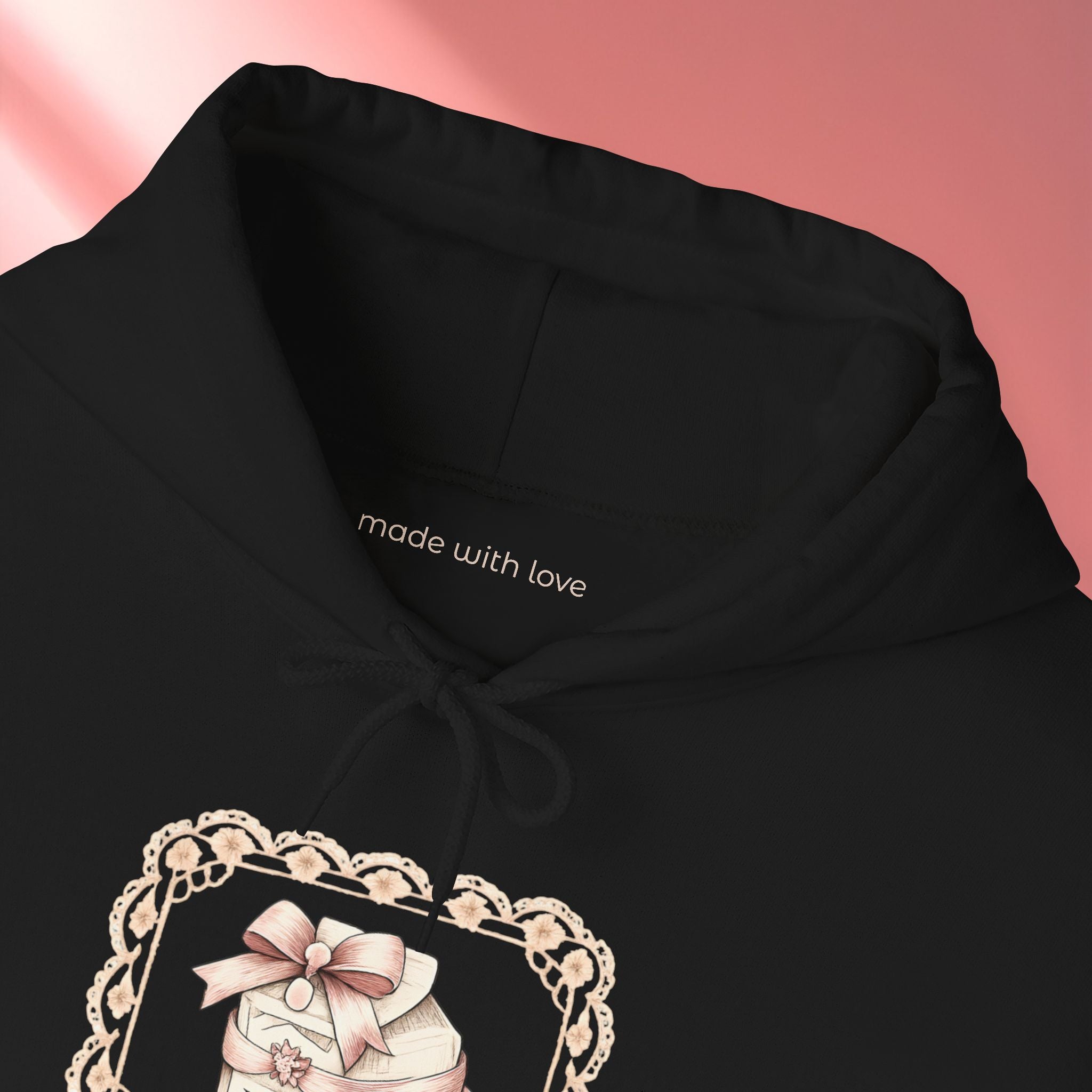 Pink Vintage Feminine Hoodie — Retro Feminine Pink Sweatshirt