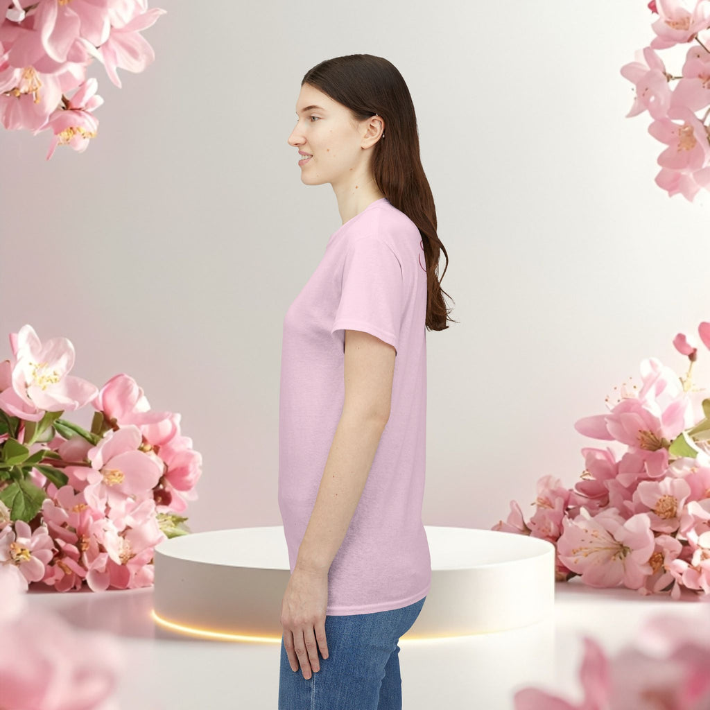 Pink Graphic Tee — Simple Minimalist Design