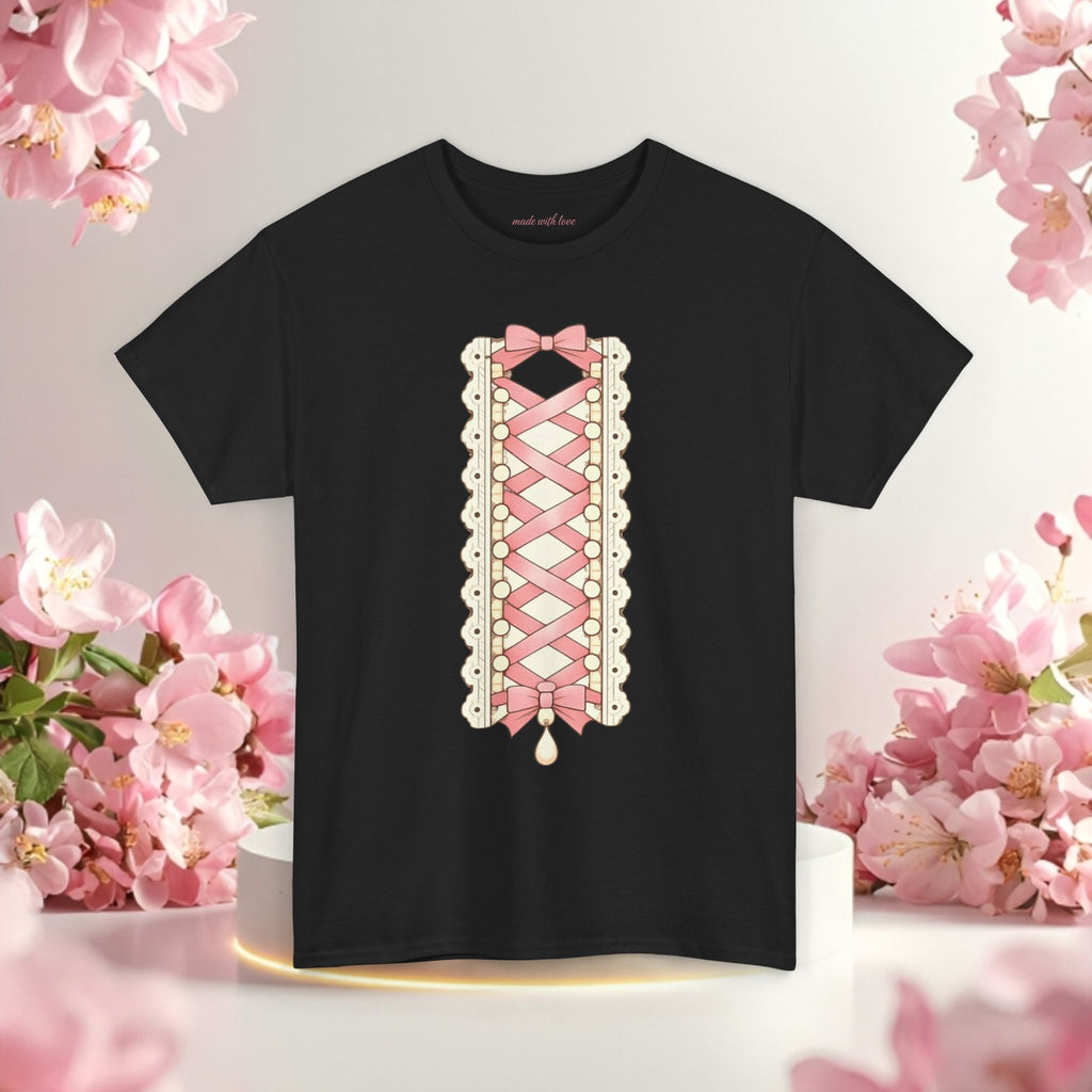 Pink Corset Ribbon T-Shirt