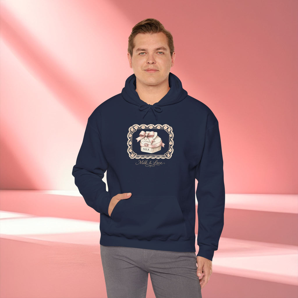 Pink Vintage Feminine Hoodie — Retro Feminine Pink Sweatshirt