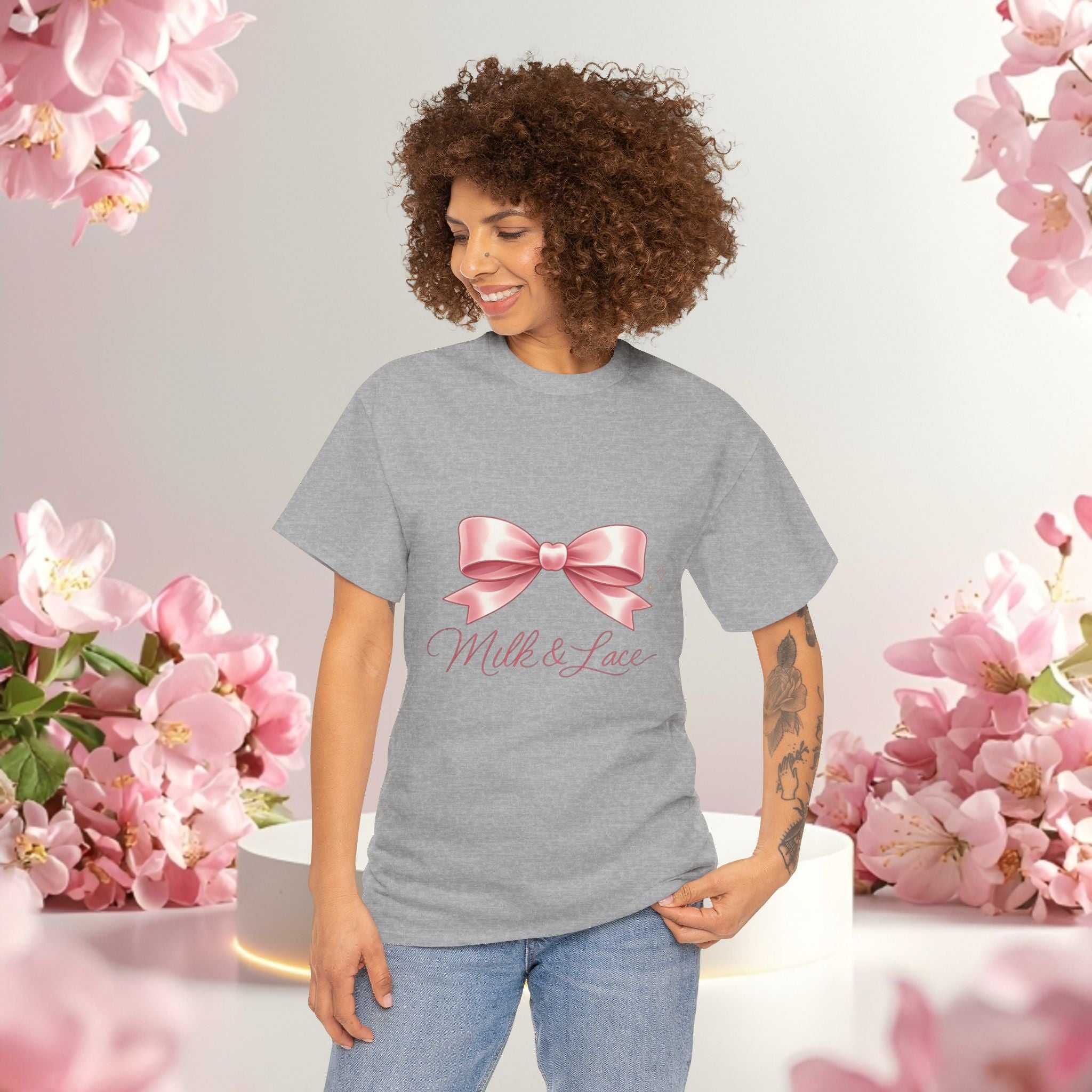 Pink Graphic Tee — Simple Minimalist Design