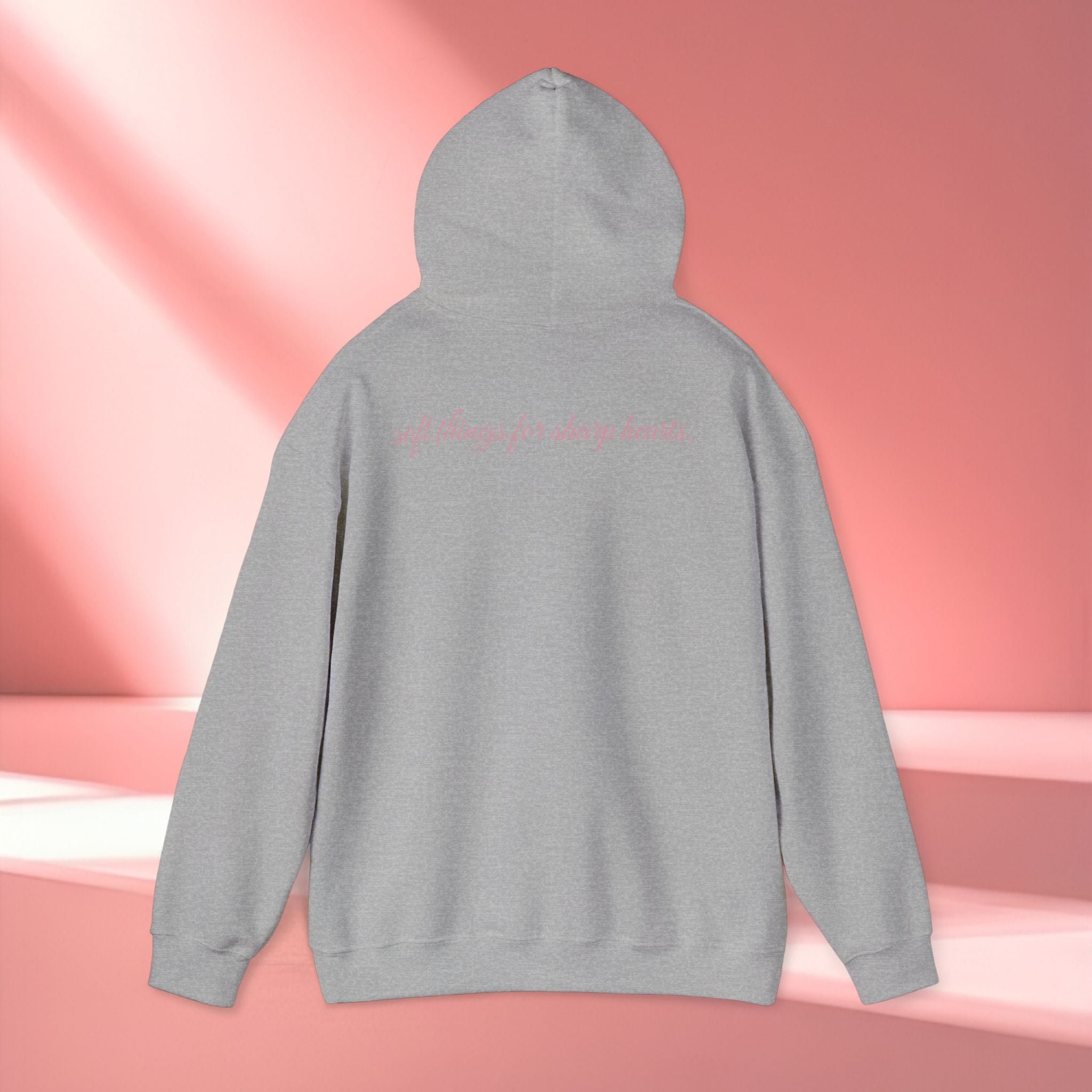 Floral Feminine Typography Hoodie — Feminine Floral Script Hooded Sweatshirt