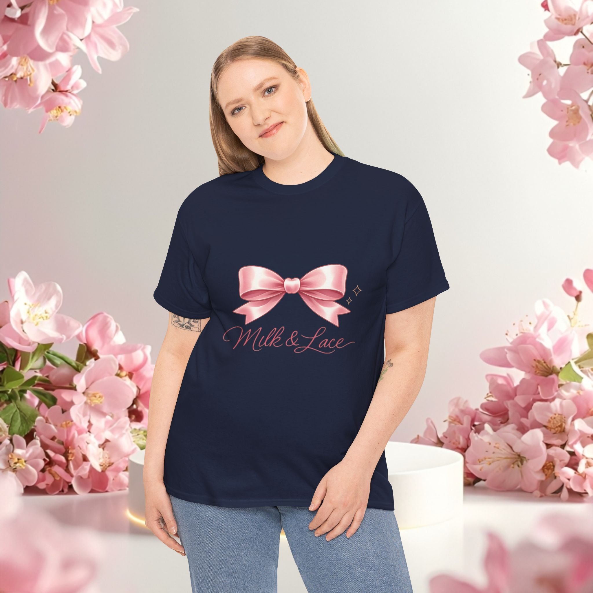 Pink Graphic Tee — Simple Minimalist Design