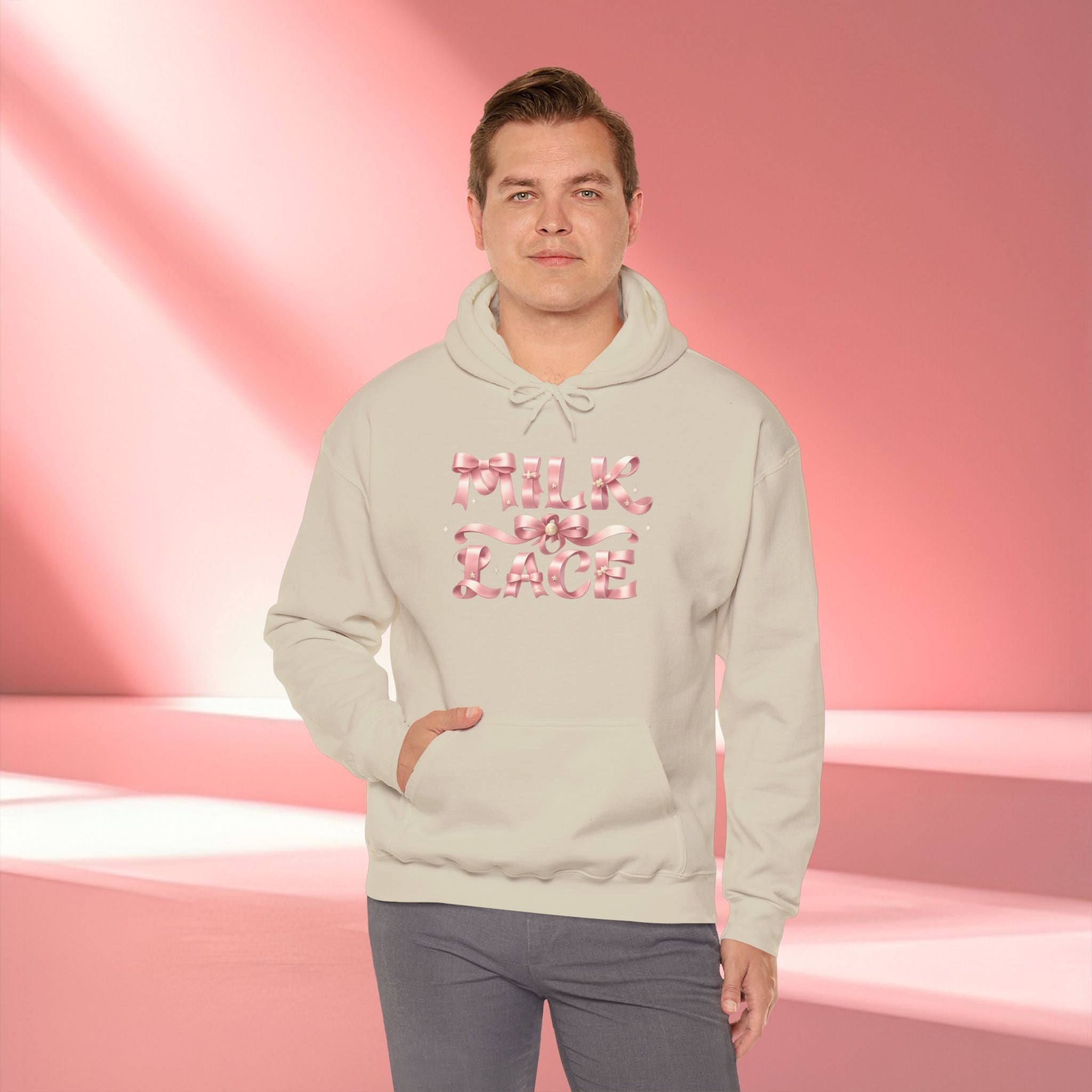 Floral Feminine Typography Hoodie — Feminine Floral Script Hooded Sweatshirt