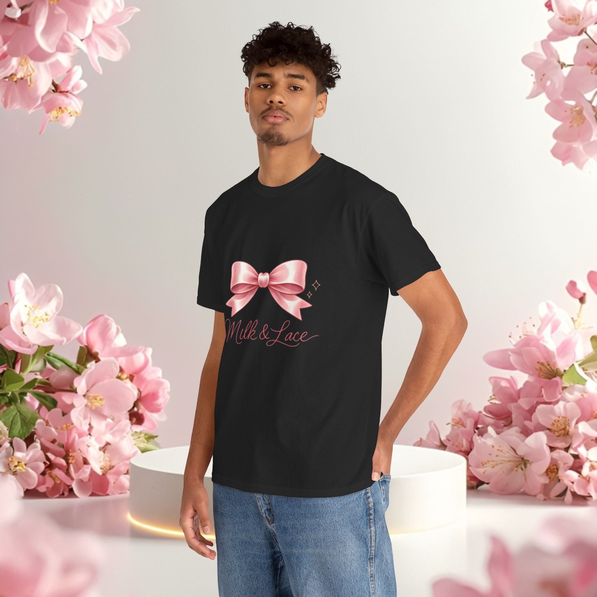 Pink Graphic Tee — Simple Minimalist Design