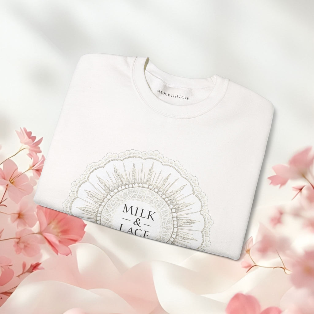 Floral Lace Delicate Crewneck Sweatshirt