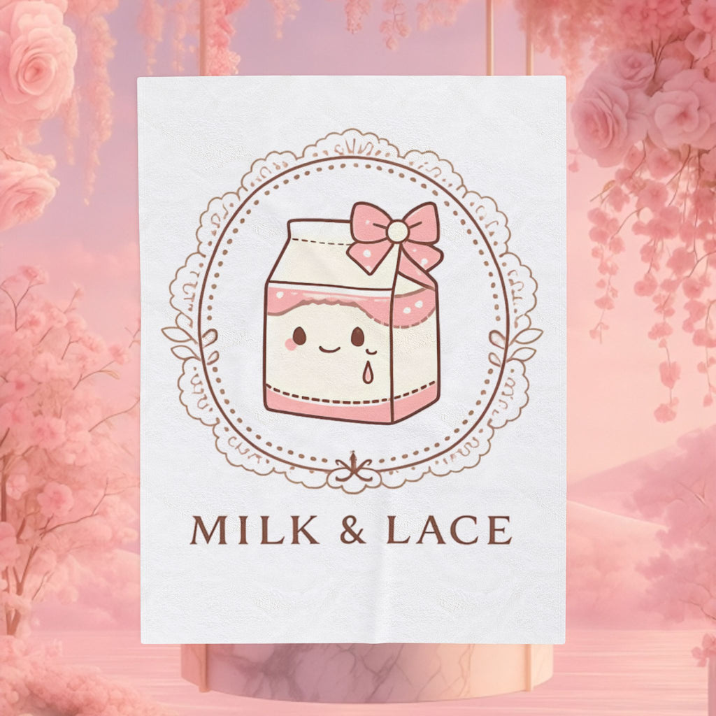 Kawaii Whimsical Velveteen Plush Blanket — Cute Cozy Throw