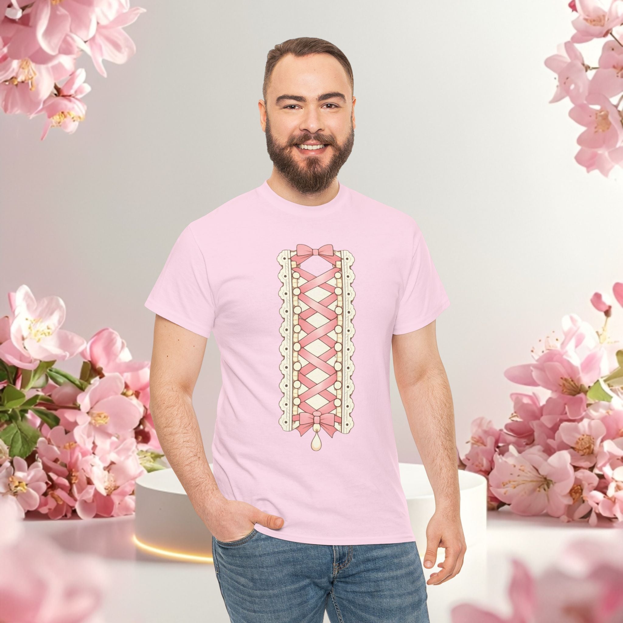 Pink Corset Ribbon T-Shirt