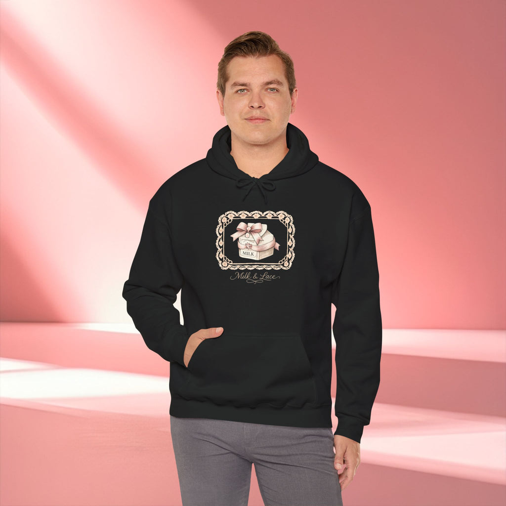 Pink Vintage Feminine Hoodie — Retro Feminine Pink Sweatshirt