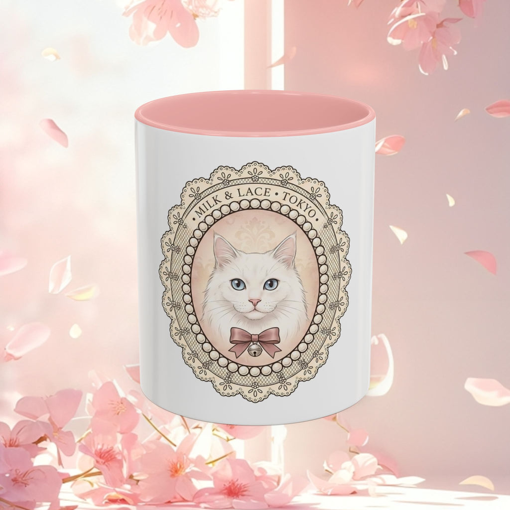 Vintage Charming Cat Accent Coffee Mug — Retro Cat Lover Gift (11/15 oz)
