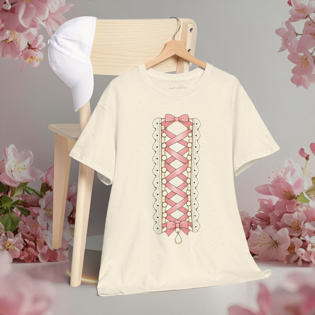 Pink Corset Ribbon T-Shirt