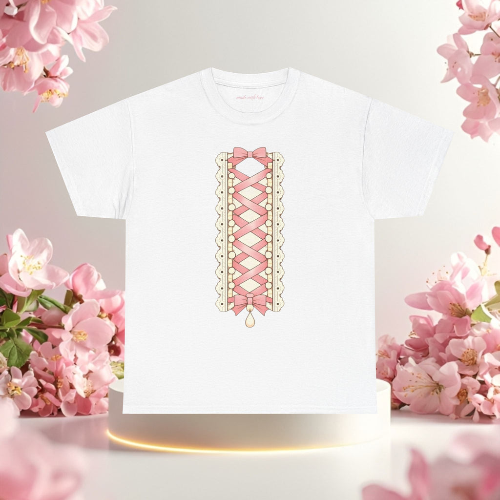 Pink Corset Ribbon T-Shirt